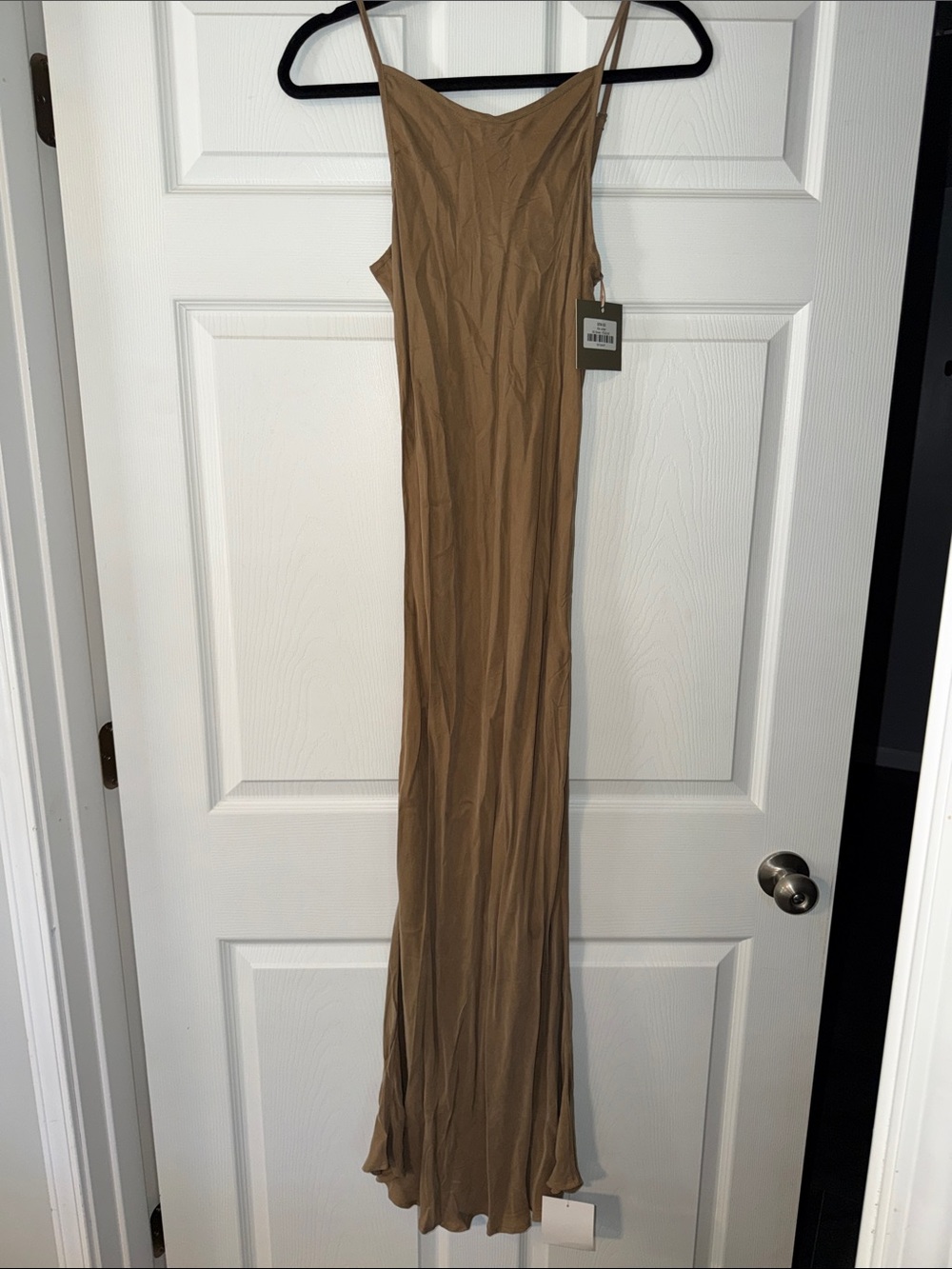 Blank NYC Slim Maxi Slip Dress in Camel Brown